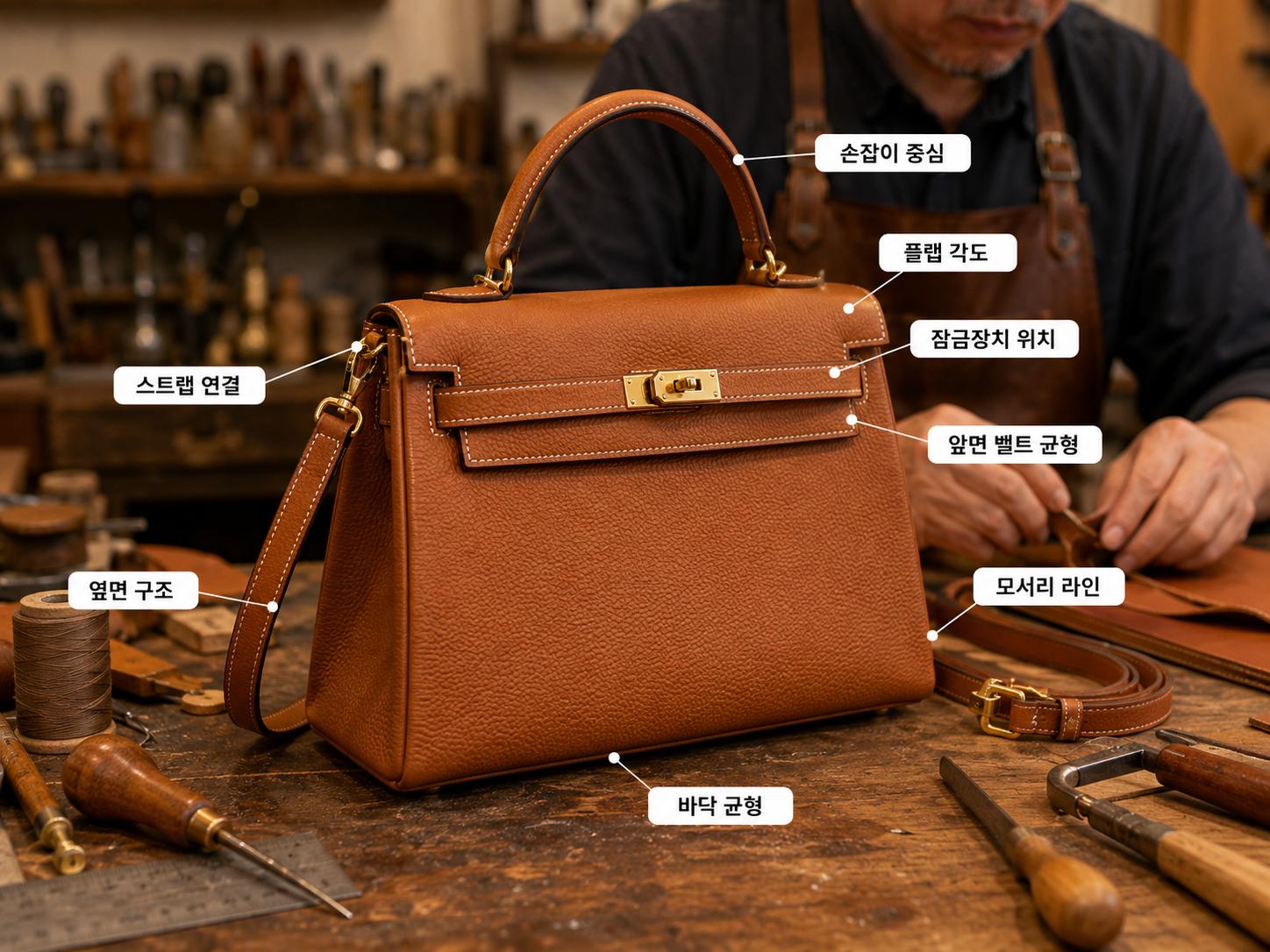 켈리백 올수공 가방 실사 사진